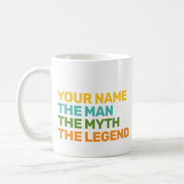 レトロパーソナライズされたはその男を神話と呼ぶ コーヒーマグカップ