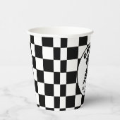 レトロパーソナライズされたアイスホッケー誕生日パーティー 紙コップ (右)