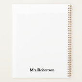 レトロパーソナライズされたイエス先生鑑賞 プランナー手帳 (裏面)