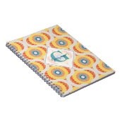 レトロパーソナライズされたエーゲアンサマーラジアントマンダラ ノートブック (右側)