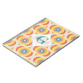 レトロパーソナライズされたエーゲアンサマーラジアントマンダラ ノートブック (左側)