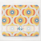 レトロパーソナライズされたエーゲアンサマーラジアントマンダラ マウスパッド (正面)