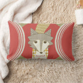レトロパーソナライズされたオレンジレッドスタイルキツネ枕 ランバークッション (ブランケット)