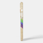 レトロパーソナライズされたキツネアートプリントリネン Case-Mate iPhoneケース (裏面 / 左)