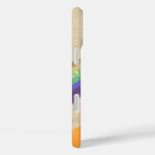 レトロパーソナライズされたキツネアートプリントリネン Case-Mate iPhoneケース (裏面 / 右)