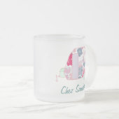 レトロパーソナライズされたキャラバンコーヒーマグ フロストグラスマグカップ (正面右)