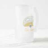 レトロパーソナライズされたキャラバンビアグラス フロストグラスビールジョッキ (正面右)