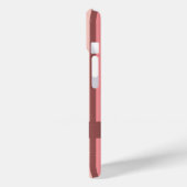 レトロパーソナライズされたキャンディストライプピンクオンブラウン Case-Mate iPhoneケース (裏面 / 左)