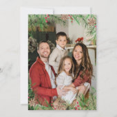 レトロパーソナライズされたクリスマスツリー&ギフト シーズンカード (裏面)