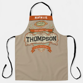 レトロパーソナライズされたクールデザイン素朴シェフベーキング エプロン