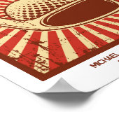 レトロパーソナライズされたゴルフクラブポスター ポスター (角)