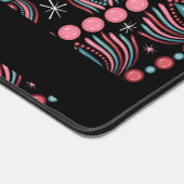 レトロパーソナライズされたサンタピンクマスフローラマンダラ デスクマット (コーナー)