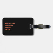 レトロパーソナライズされたジャマイカ ラゲッジタグ (裏面横)