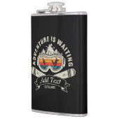 レトロパーソナライズされたスキーアドベンチャー フラスク (左)