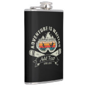 レトロパーソナライズされたスキーアドベンチャー フラスク (右)