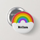 レトロパーソナライズされたスタイルラウンドレインボーアンドクラウド 缶バッジ (正面&裏面)