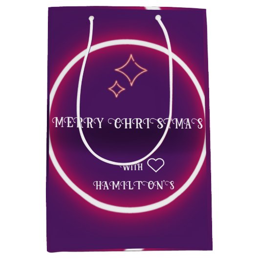 レトロパーソナライズされたスタイルヴィンテージ ミディアムペーパーバッグ (正面)