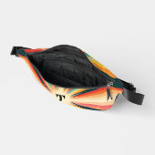 レトロパーソナライズされたスターバストモノグラム ファニーパック (見開き)