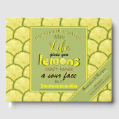 レトロパーソナライズされたタイポグラフィ結婚ギフトアドバイス ゲストブック (正面)