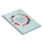 レトロパーソナライズされたチックキッチンデザートレシピ ノートブック (右側)