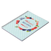 レトロパーソナライズされたチックキッチンデザートレシピ ノートブック (左側)