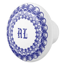 レトロパーソナライズされたチノイスリーブルーとホワイト