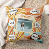 レトロパーソナライズされたデザインの10代の資質 クッション (ブランケット)