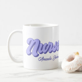 レトロパーソナライズされたナース コーヒーマグカップ