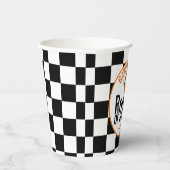 レトロパーソナライズされたバスケットボールバースデーパーティーかわいい 紙コップ (右)