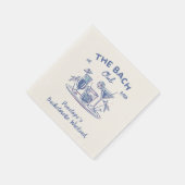 レトロパーソナライズされたバチェロレッテナプキンズバルク スタンダードカクテルナプキン (角)