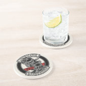 レトロパーソナライズされたバーバーショップ理容師チェアサロン コースター (側面)