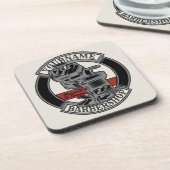 レトロパーソナライズされたバーバーショップ理容師チェアサロン コースター (左側)