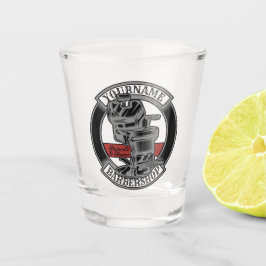 レトロパーソナライズされたバーバーショップ理容師チェアサロン ショットグラス
