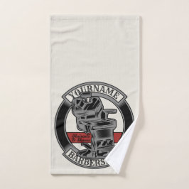 レトロパーソナライズされたバーバーショップ理容師チェアサロン バスタオルセット