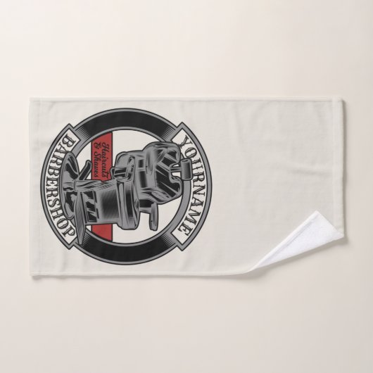 レトロパーソナライズされたバーバーショップ理容師チェアサロン バスタオルセット (ハンドタオル)