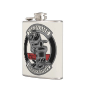 レトロパーソナライズされたバーバーショップ理容師チェアサロン フラスク (左)