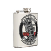 レトロパーソナライズされたバーバーショップ理容師チェアサロン フラスク (右)