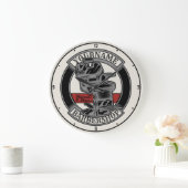 レトロパーソナライズされたバーバーショップ理容師チェアサロン ラージ壁時計 (ホーム)