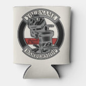 レトロパーソナライズされたバーバーショップ理容師チェアサロン 缶クーラー (正面)