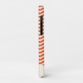 レトロパーソナライズされたヒッピービーチストライプオレンジ Case-Mate iPhoneケース (裏面/左)