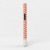 レトロパーソナライズされたヒッピービーチストライプオレンジ Case-Mate iPhoneケース (裏面/右)