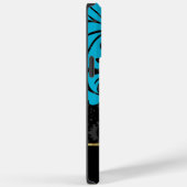 レトロパーソナライズされたピンクアクアブラックアンド金ゴールド Case-Mate iPhoneケース (裏面 / 右)