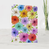 レトロパーソナライズされたピンク21歳のフローラ カード (裏面)