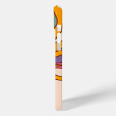 レトロパーソナライズされたピンク、青、金ゴールド、ブラウン Case-Mate iPhoneケース (裏面 / 左)