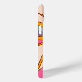 レトロパーソナライズされたピンク、青、金ゴールド、ブラウン Case-Mate iPhoneケース (裏面 / 右)