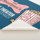 レトロパーソナライズされたファミリーネームホームシアター シェルパブランケット (3/4)