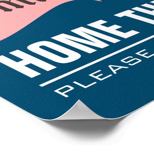 レトロパーソナライズされたファミリーネームホームシアター ポスター (角)