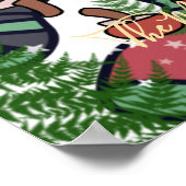 レトロパーソナライズされたミニマリストキノコの休日 ポスター (角)