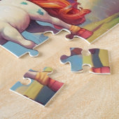 レトロパーソナライズされたユニコーン ジグソーパズル (側面)