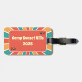 レトロパーソナライズされたユースキャンプ ラゲッジタグ (裏面横)